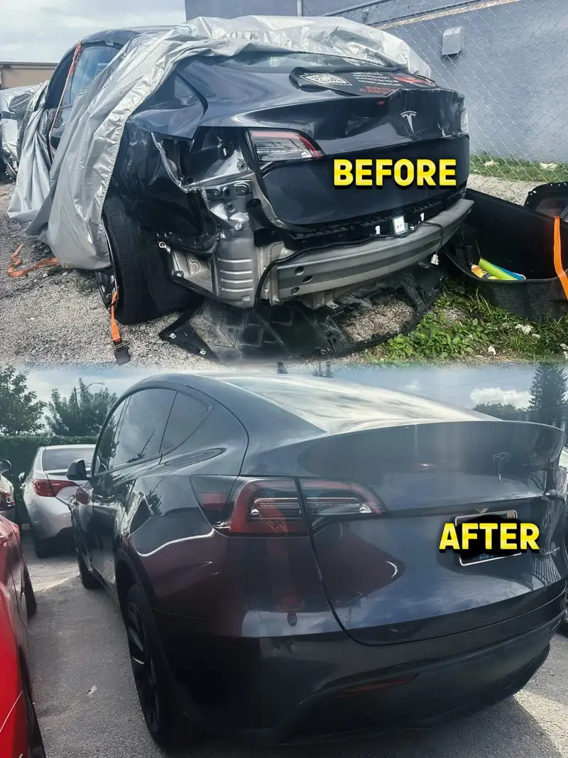 Before and after repair 1